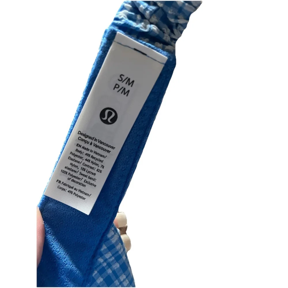 Lululemon Seersucker Check Removable Sweatband Visor BCOC Size S/M NWT - Picture 9 of 9
